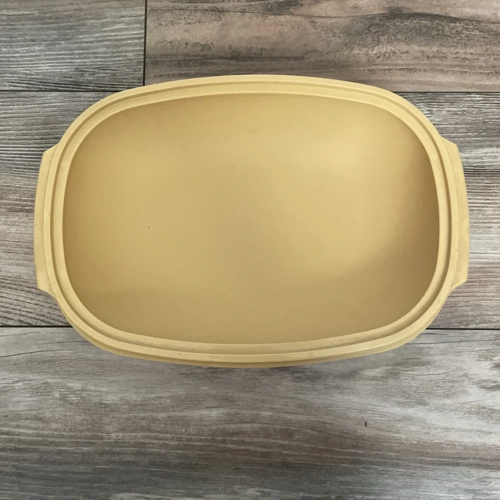 Tupperware Microwave 3 Piece Pc Vegetable Steamer Serving Bowl Gold